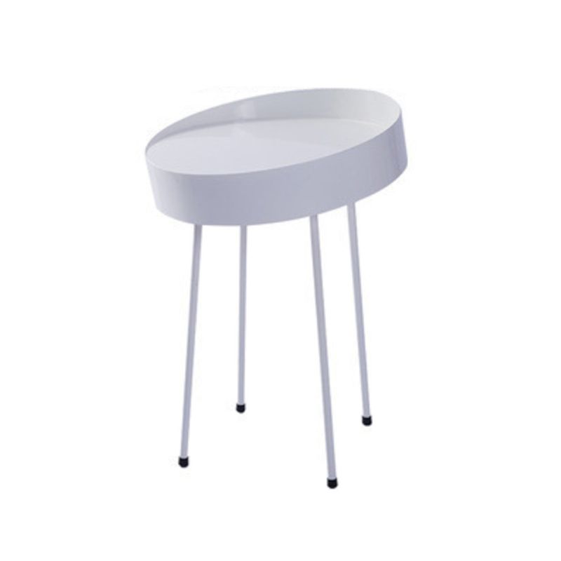 Mid-Century Modern Coffee Table with 4 Legs and Iron Round Top Clearhalo 'Coffee & Accent Tables' 'Coffee Tables' 'coffee_tables' 'furn' 'furn_coffee_tables' 'Furniture' 'Living Room Furniture' 1200x1200_3d98bb75-785d-4033-891a-2c5395a39717