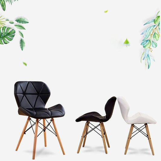 Glam Style Leather Dining Room Chair Multicolor Curved Side Chair for Home Clearhalo ' kitchen&dining_furn' 'Dining Chairs' 'Dining Tables & Seating' 'dining_chair' 'Furniture' 'furniture_dining_chair' 'Kitchen & Dining Furniture' 'kitchen' 1200x1200_3d995235-b63a-4c5a-84cc-5b1a3c4bb614