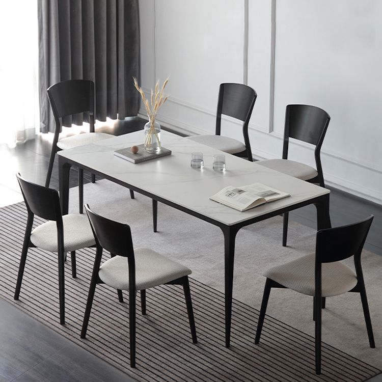 Contemporary Open Back Dining Side Chair Armless Wooden Legs Side Chairs Clearhalo ' kitchen&dining_furn' 'Dining Chairs' 'Dining Tables & Seating' 'dining_chair' 'furn' 'furn_dining_chair' 'Furniture' 'furniture_dining_chair' 'Kitchen & Dining Furniture' 'kitchen' 1200x1200_3d9b86ac-bcc9-4dbd-83ab-c20ee9832026