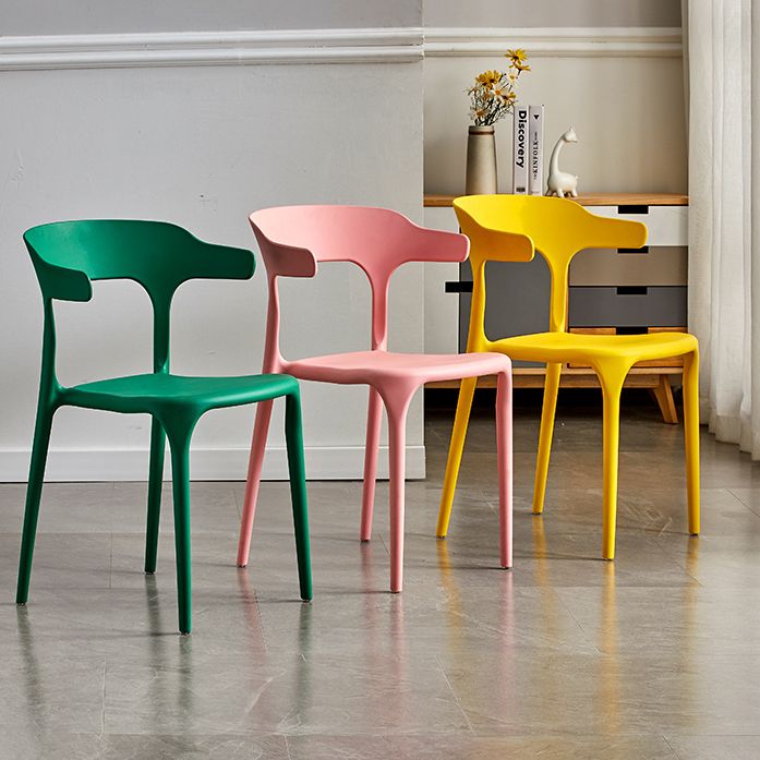 Home Modern Side Chair Stackable Open Back Plastic Dining Room Chair Set Clearhalo ' kitchen&dining_furn' 'Dining Chairs' 'Dining Tables & Seating' 'dining_chair' 'furn' 'furn_dining_chair' 'Furniture' 'furniture_dining_chair' 'Kitchen & Dining Furniture' 'kitchen' 1200x1200_3d9bc17b-a02c-4078-86cb-92c63b10bd75
