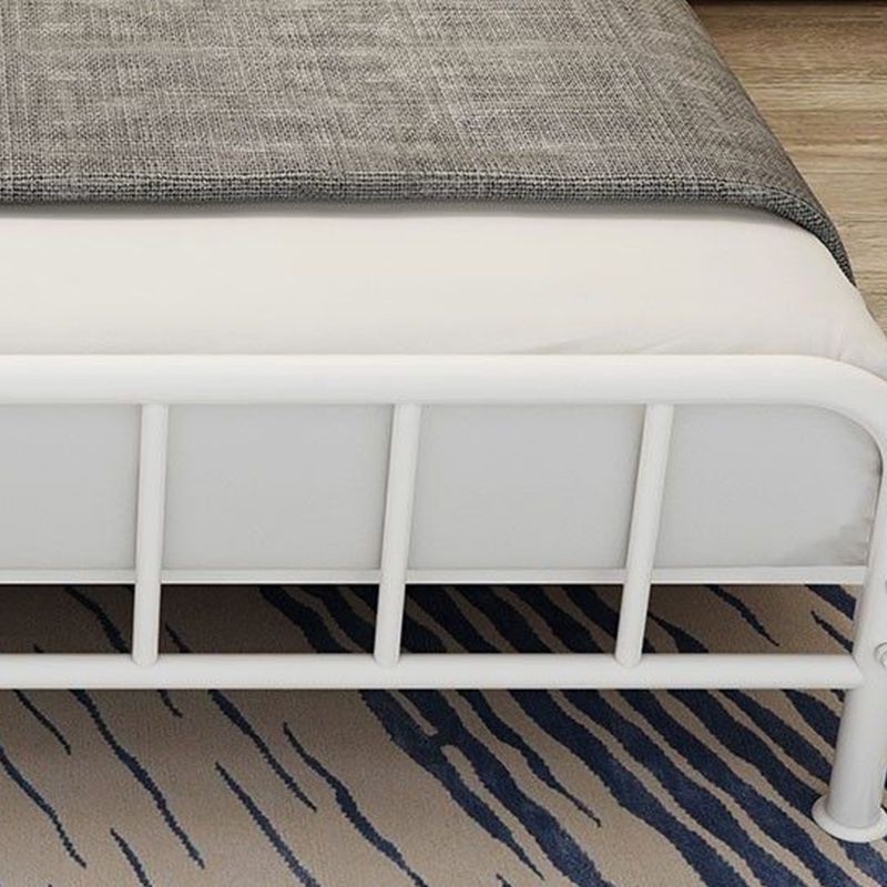 Modern Headboard Bed Rectangular Open-Frame Bed with Metal Legs