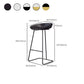 Taburete de bar de plástico estilo Glam, taburete de bar con forma de cubo y altura de mostrador