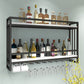 Metal Wall Mounted Wine Bottle & Glass Rack Glam Wine Rack with Stemware Holder Clearhalo 'furn' 'furn_wine_racks' 'Furniture' 'Kitchen & Dining Furniture' 'Wine Racks' 'wine_racks' 1200x1200_3d9caaa9-2b18-4ee4-8918-bda9e76c86b9