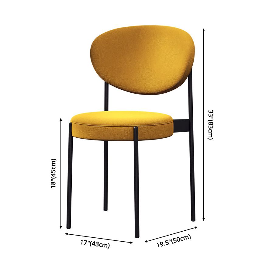 Metal Scandinavian Dining Chair Dining Room Open Back Dining Side Chair Clearhalo ' kitchen&dining_furn' 'Dining Chairs' 'Dining Tables & Seating' 'dining_chair' 'Furniture' 'furniture_dining_chair' 'Kitchen & Dining Furniture' 'kitchen' 1200x1200_3d9cdecb-e971-4076-a7e0-413b1c560ecb