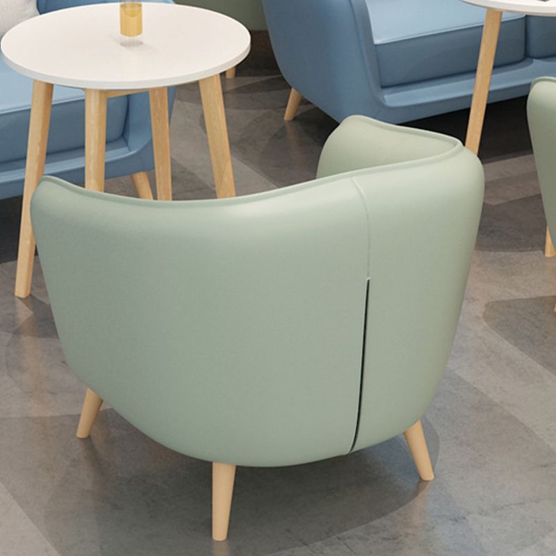 Modern Faux Leather Tufted Back Curved Loveseat Sofa with 1/2 seat Clearhalo 'furn' 'furn_sofas' 'Furniture' 'furniture_sofas' 'kitchen' 'kitchen_sofas' 'Living Room Furniture' 'Sofa' 'sofas' 1200x1200_3d9e0d44-2c60-47f4-a430-020cea2a6b35