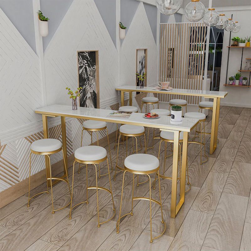 Tavolo da bar con piano in marmo Tavolo da pub rettangolare in stile moderno per la casa