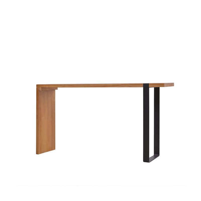 Industrial Style 1/2 Pieces Bar Table Set Rectangle Bar Table with Wooden Stools Clearhalo 'Bar Furniture' 'furn' 'furn_home_bar_bar_sets' 'Furniture' 'Home Bars & Bar Sets' 'home_bar_bar_sets' 'Kitchen & Dining Furniture' 1200x1200_3d9f2feb-54f4-420e-ab33-db86ede04733