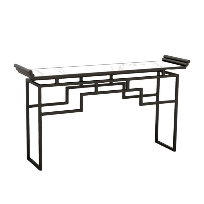 11 "W eigentijdse console tafelssteen witte rechthoekige console banktafel