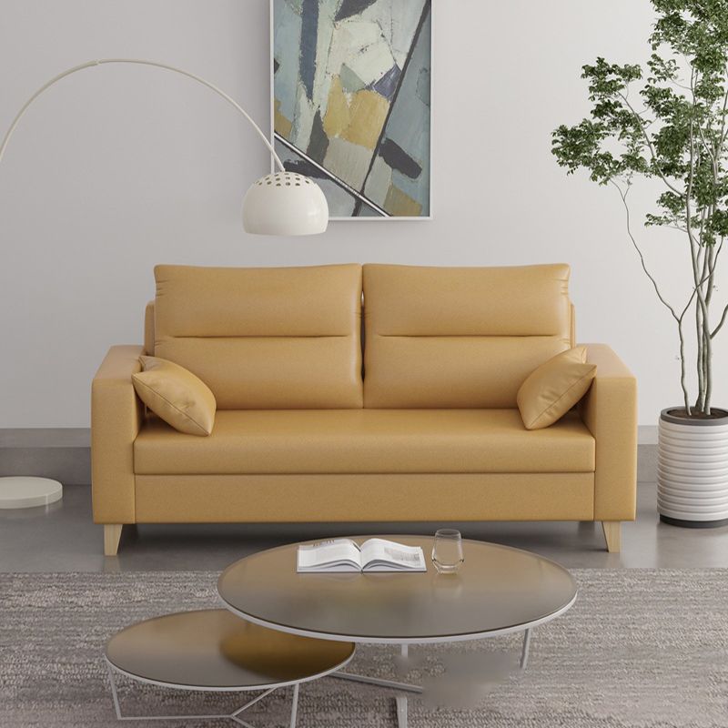 Polish Finish 2-seater Chaise Square Arm Sofa for Bonus Room Apartment Clearhalo 'furn' 'furn_sofas' 'Furniture' 'furniture_sofas' 'kitchen' 'kitchen_sofas' 'Living Room Furniture' 'Sofa' 'sofas' 1200x1200_3d9fdb11-13a4-49e6-903e-d4e0ea9ce7d7