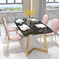 Rectangle Top Dining Table Traditional Luxury Table with Sled Base in Gold Clearhalo 'Dining Tables & Seating' 'Dining Tables' 'dining_table' 'furn' 'furn_dining_table' 'Furniture' 'furniture_dining_table' 'Kitchen & Dining Furniture' 'kitchen' 'kitchen_dining_table' 1200x1200_3da128ed-7f5b-4779-8960-b04048ad8554