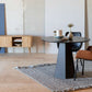 Modern Round Table Pine Solid Wood Pedestal Dining Table in Black Clearhalo 'Dining Tables & Seating' 'Dining Tables' 'dining_table' 'furn' 'furn_dining_table' 'Furniture' 'Kitchen & Dining Furniture' 1200x1200_3da13ca0-6258-4409-a9b2-3d12300ddf0c