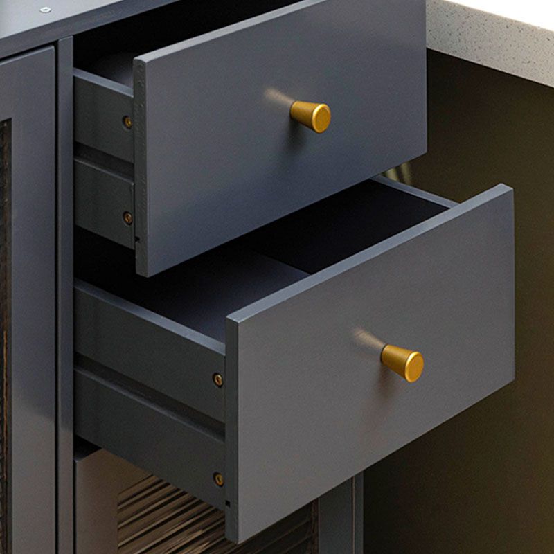 Glam Style Blue Storage Buffet Stand Bamboo Buffet Sideboard for Kitchen Clearhalo 'buffet_sideboard' 'Buffets & Sideboards' 'furn' 'furn_buffet_sideboard' 'Furniture' 'Kitchen & Dining Furniture' 1200x1200_3da33b6d-ed47-431a-8779-de356e6f3359