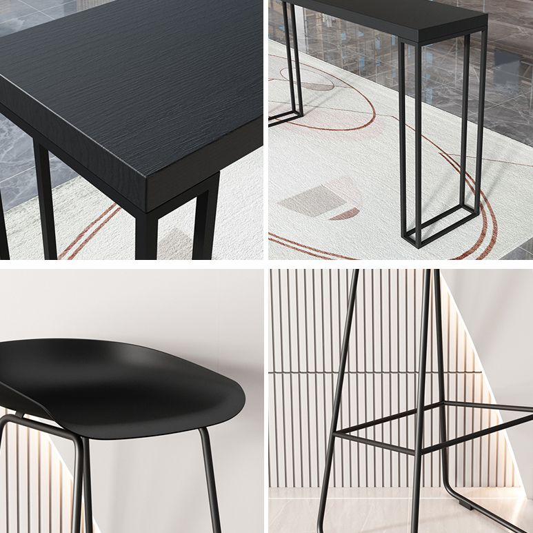 Industrial Bar Stool and Table Set Black 1/2/5 Pieces Pub Dining Set Clearhalo 'Bar Furniture' 'furn' 'furn_home_bar_bar_sets' 'Furniture' 'Home Bars & Bar Sets' 'home_bar_bar_sets' 'Kitchen & Dining Furniture' 1200x1200_3da536ef-f37d-4bfe-ac89-7173f5c10039