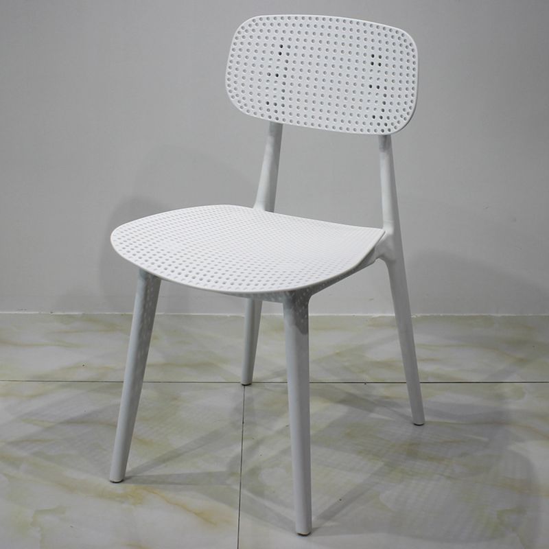 Scandinavian Stackable Dining Side Chair Plastic Armless Dining Chairs