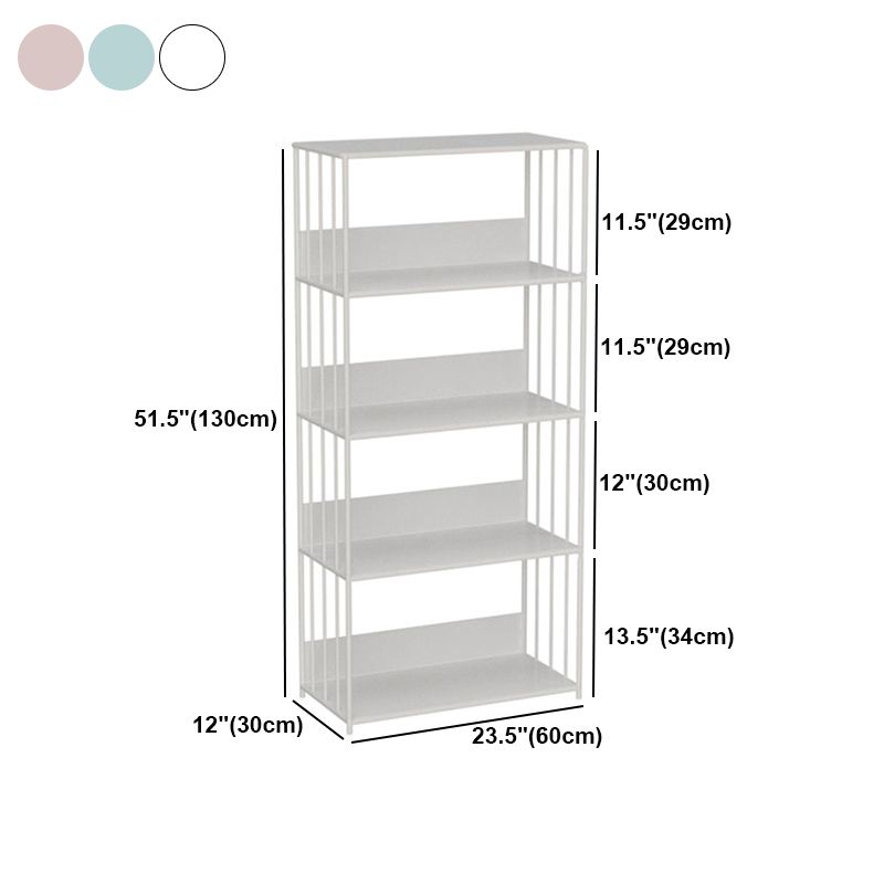 Metal Open Back Standard Bookcase Scandinavian Style Book Shelf Clearhalo 'Bookcases' 'furn' 'furn_bookcases' 'Furniture' 'furniture_bookcases' 'Office Furniture' 1200x1200_3da85e14-57a0-4a0c-a70e-931da9554791