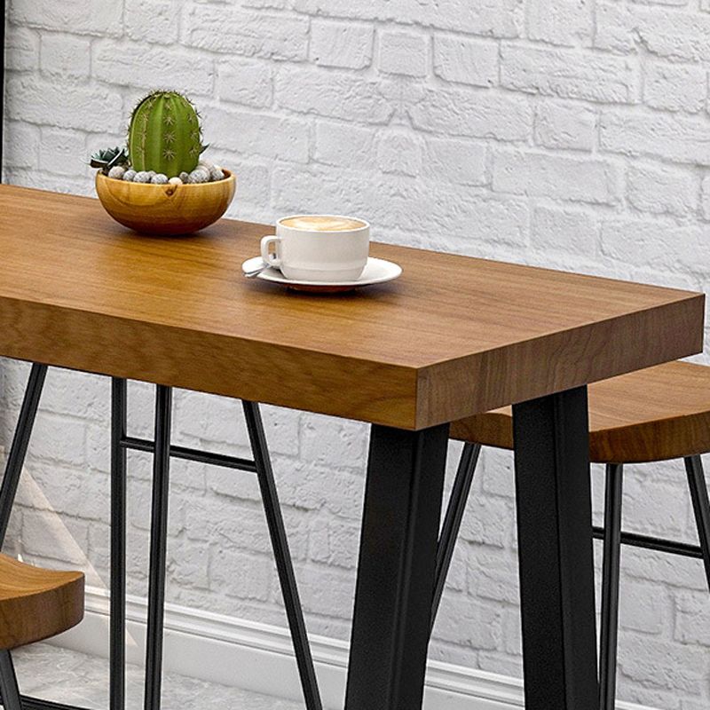 Juego de mesa de pub rectangular moderno, mesa de mostrador de madera de 1/2/4/7 piezas para comedor