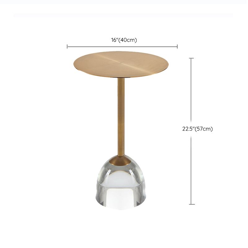 Tabella di accento laterale di divano a forma rotonda Tabella di estremità del piedistallo, 15,7 "W x 15,7" D x 22,4 "H