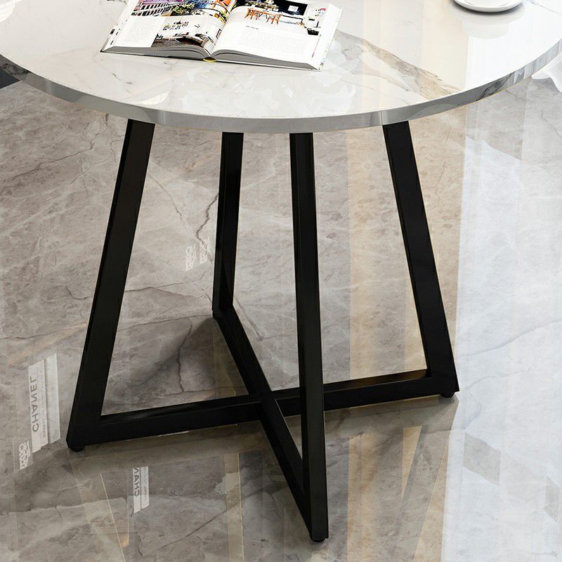 Metal Traditional Luxury Round Indoor Table Manufactured Wood Table with Sled Base Clearhalo ' dining_table' 'Dining Tables & Seating' 'Dining Tables' 'furn' 'furn_dining_table' 'Furniture' 'furniture_dining_table' 'Kitchen & Dining Furniture' 'kitchen&dining_furn' 'kitchen' 'kitchen_dining_table' 1200x1200_3dab3c40-e9b4-425f-a695-1d7cd2e74159