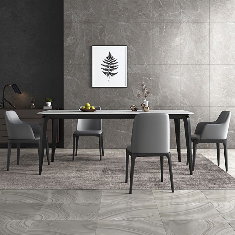 Sintered Stone Top Table for Restaurant Industrial Dining Table with 4 Legs Clearhalo ' dining_table' 'Dining Tables & Seating' 'Dining Tables' 'furn' 'furn_dining_table' 'Furniture' 'furniture_dining_table' 'Kitchen & Dining Furniture' 'kitchen&dining_furn' 'kitchen' 'kitchen_dining_table' 1200x1200_3dab8b83-dcaf-4f3d-b4b2-1b52310c9929