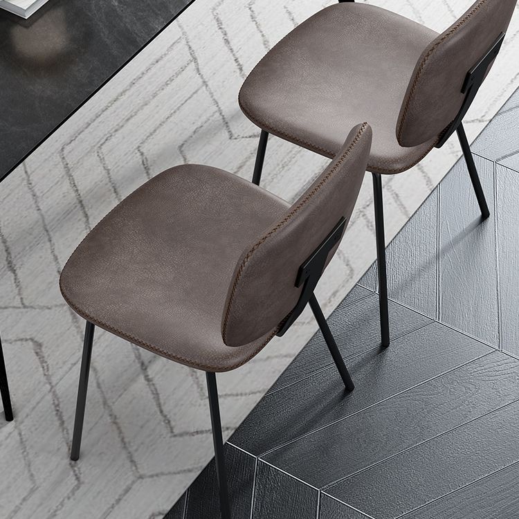 Industrial Metal Dining Room Chairs Open Back Dining Side Armless Dining Chairs Clearhalo ' kitchen&dining_furn' 'Dining Chairs' 'Dining Tables & Seating' 'dining_chair' 'furn' 'furn_dining_chair' 'Furniture' 'furniture_dining_chair' 'Kitchen & Dining Furniture' 'kitchen' 1200x1200_3dad37e3-a303-4144-b206-52bc23dd298b