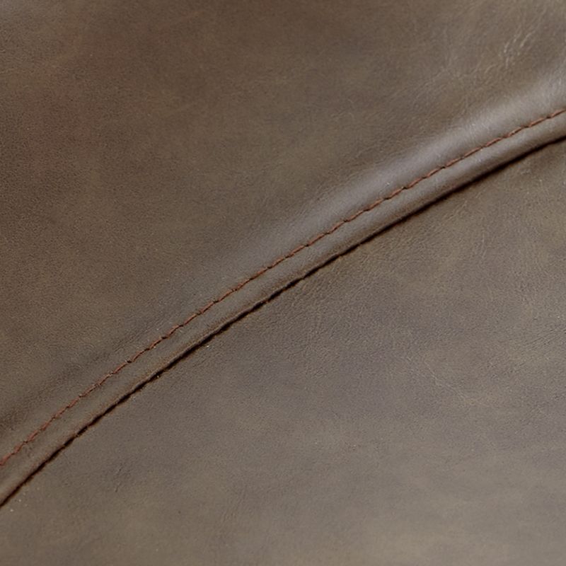 Tabouret de bar moderne en faux cuir, tabouret d'intérieur à dossier bas avec pieds en métal