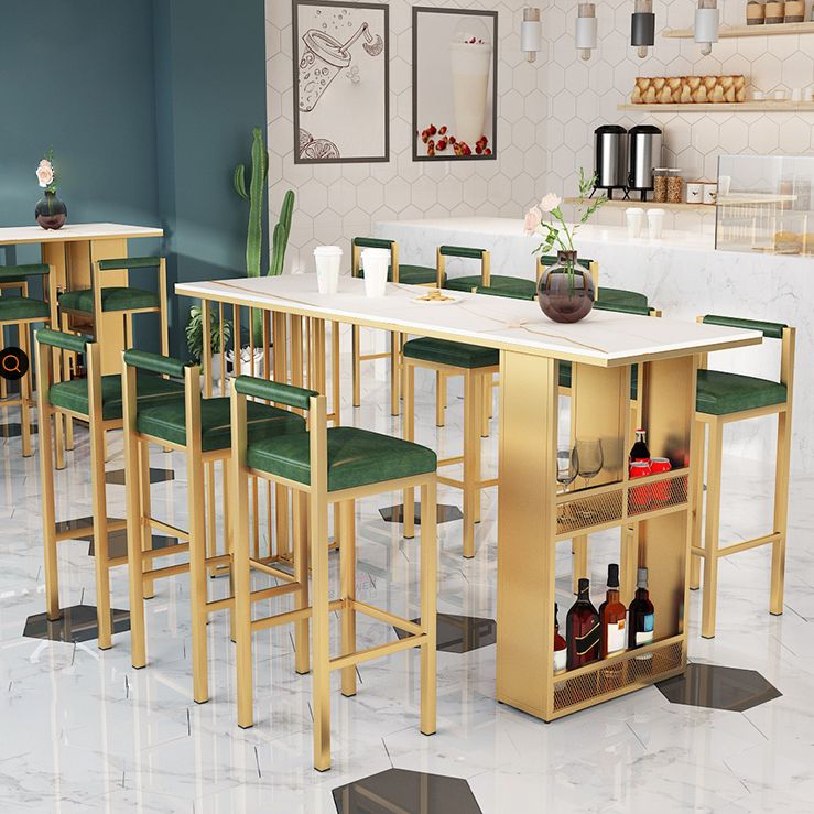 Juego de mesa y taburete rectangular, juego de comedor de pub moderno de 1/7 piezas