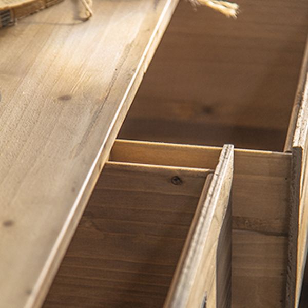 Commode traditionnelle en bois massif, commode de rangement pour chambre à coucher