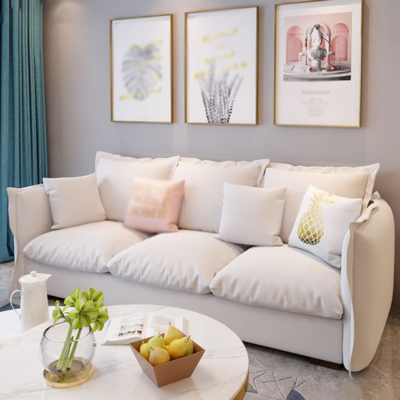 Nordic Square Arm Standard Sofa Beige Pillow Back Couch for Living Room Clearhalo 'Furniture' 'furniture_sofas' 'Living Room Furniture' 'Sofa' 'sofas' 1200x1200_3db083d1-066d-4192-b315-2453f2e5dd70