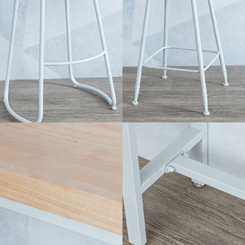 Modern Style Bar-height Table Wood Top Height Bistro Pub Table Clearhalo 'Bar Furniture' 'Bar Tables' 'bar_tables' 'furn' 'furn_bar_tables' 'Furniture' 'Kitchen & Dining Furniture' 1200x1200_3db21bb5-7653-4b25-9bbb-4d65e582eb39