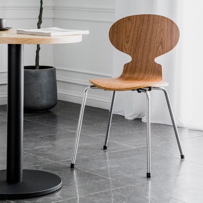 Contemporary Style Dining Chair Armless Side Chair with Metal Legs for Kitchen Clearhalo ' kitchen&dining_furn' 'Dining Chairs' 'Dining Tables & Seating' 'dining_chair' 'furn' 'furn_dining_chair' 'Furniture' 'furniture_dining_chair' 'Kitchen & Dining Furniture' 'kitchen' 1200x1200_3db22f81-41cb-469a-9e68-771e23fd60ab