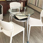 Modern Style Glass Dining Room Table Round Formal Table with Metal Base Clearhalo ' dining_table' 'Dining Tables & Seating' 'Dining Tables' 'furn' 'furn_dining_table' 'Furniture' 'furniture_dining_table' 'Kitchen & Dining Furniture' 'kitchen&dining_furn' 'kitchen' 'kitchen_dining_table' 1200x1200_3db45609-339f-4226-b041-b5b873dff8e2