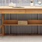 3 Drawers Solid Wood Writing Desk Modern 23.62" Wide Rectangle Office Desk