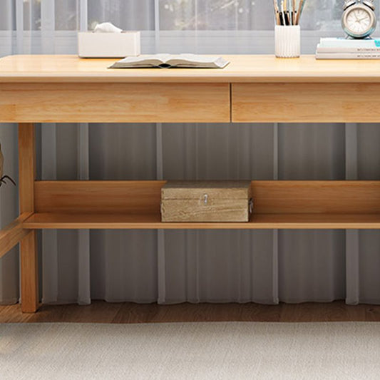 3つの引き出しソリッドウッドライティングデスクモダン23.62 "幅の長方形のオフィスデスク