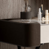 Tavolo da vanità e sgabelli glam e sgabello set da toeletta per vanità in ardesia