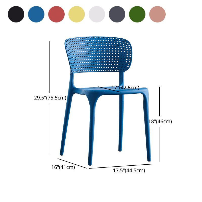 Colorful Plastic Dining Armless Chairs Nordic Style Open Back Side Chair Clearhalo ' kitchen&dining_furn' 'Dining Chairs' 'Dining Tables & Seating' 'dining_chair' 'furn' 'furn_dining_chair' 'Furniture' 'furniture_dining_chair' 'Kitchen & Dining Furniture' 'kitchen' 1200x1200_3db79629-3744-449e-8fbf-f58f4916f4a1