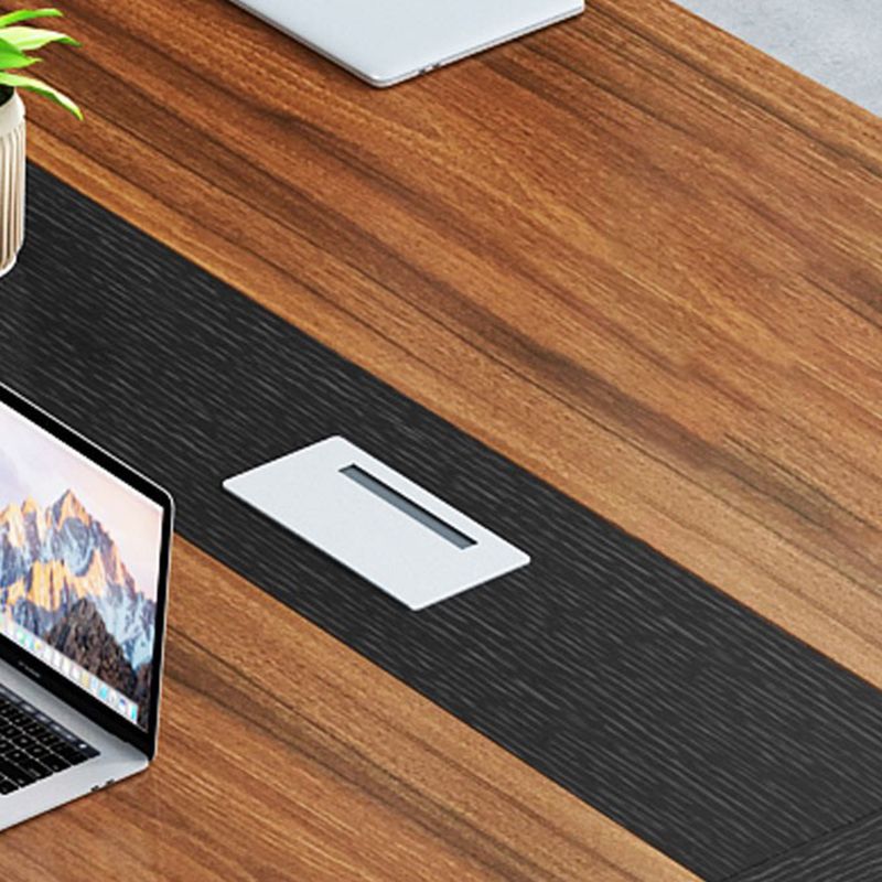 Moderna scrivania rettangolare da ufficio con gambe in metallo fabbricato scrivania in legno per casa