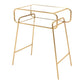 14"W X 21"H Modern Nightstand Glass Accent Table Nightstand without Drawers