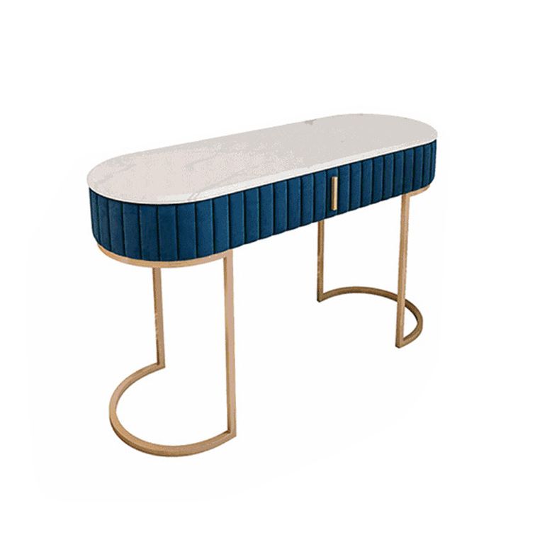 Tavolo da toeletta da top-up in marmo da 1 traino glam