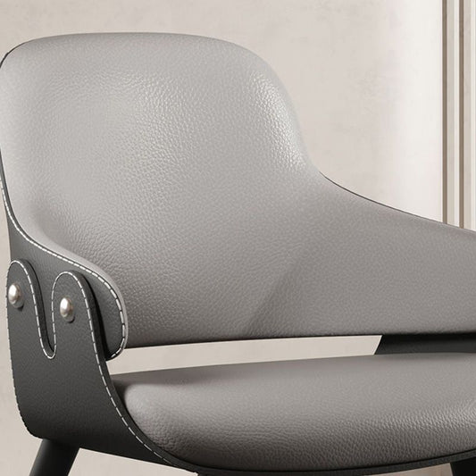 Leather Dining Chairs Metal Leg Arm Dining Room Chairs for Restaurant Use