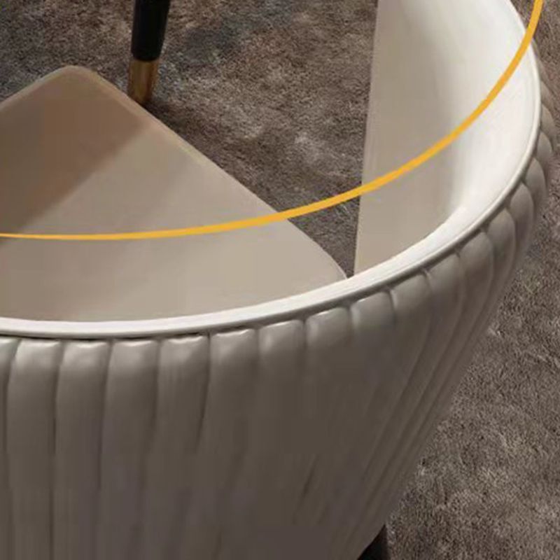 Glam Style Armless Chair Wood PU Leather Parsons Dining Chairs for Kitchen Clearhalo 'Dining Chairs' 'Dining Tables & Seating' 'dining_chair' 'furn' 'furn_dining_chair' 'Furniture' 'furniture_dining_chair' 'Kitchen & Dining Furniture' 1200x1200_3db86d40-ad97-4106-a1dd-4bfb2b8b729b