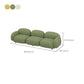 Scandinavian Sofa Fabric Cushions Square Arm Living Room Standard Seating