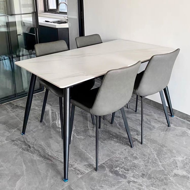 モダンスタイルの焼結型ダイニングラウンドテーブルセット1/4/5ピースダイニングセット