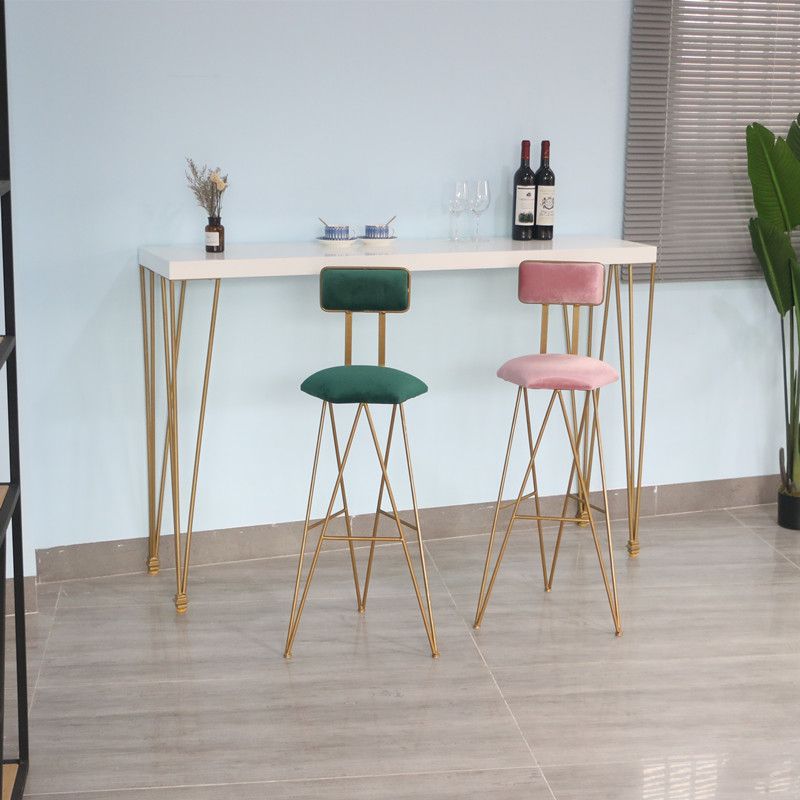 Table de pub rectangulaire moderne en bois massif, hauteur de bar, pour salon