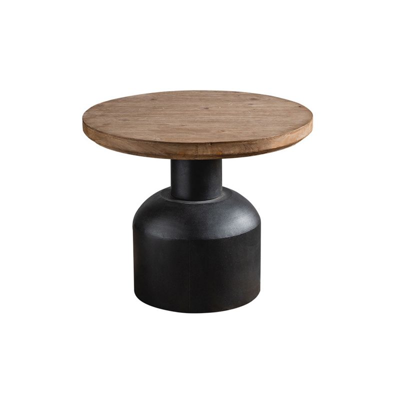 French Country Round Wood Side Table Distressed Wood & Metal Pedestal End Table Clearhalo 'Coffee & Accent Tables' 'End & Side Tables' 'end_side_tables' 'furn' 'furn_end_side_tables' 'Furniture' 'Living Room Furniture' 1200x1200_3dbb4bd6-2311-4d1a-a278-ec251b6030af