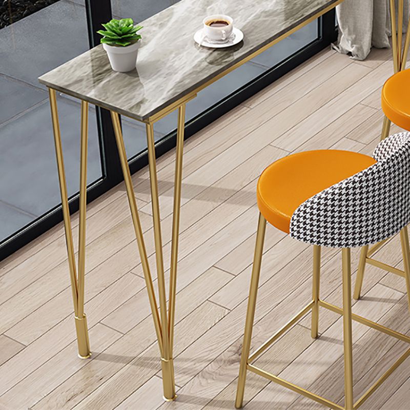 Metal Living Room Pub Table Contemporary Legs Pub Height Dining Table Clearhalo 'Bar Furniture' 'Bar Tables' 'bar_tables' 'furn' 'furn_bar_tables' 'Furniture' 'furniture_bar_tables' 'Kitchen & Dining Furniture' 1200x1200_3dbbf1d2-325e-4ba9-a2d5-086a3d0fbdf6