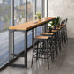 Industrial Table and Stool Set 1/4/7 Pcs Solid Wood Bar Table with Iron Base Stools Clearhalo 'Bar Furniture' 'furn' 'furn_home_bar_bar_sets' 'Furniture' 'Home Bars & Bar Sets' 'home_bar_bar_sets' 'Kitchen & Dining Furniture' 1200x1200_3dbcdc88-8dc1-4a0b-9283-51733a8ec6a2