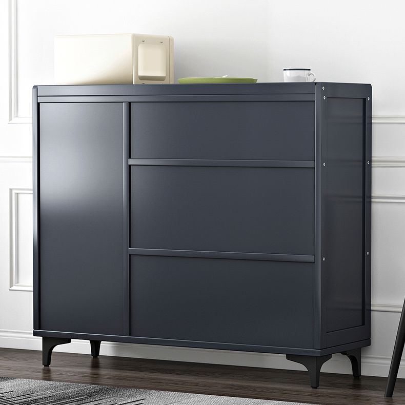 Server glam buffet nero server in bambù per sala da pranzo