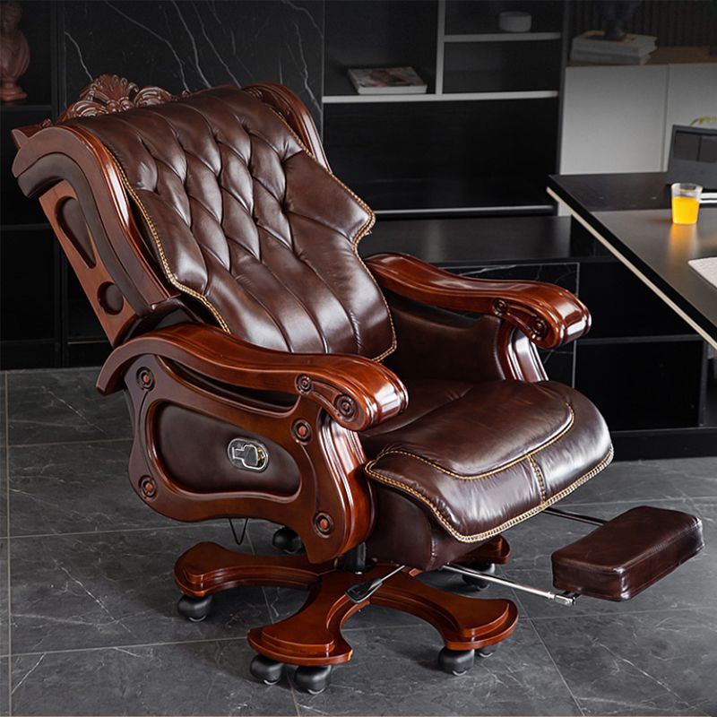 Sedia reclinabile tradizionale Base girevole in metallo in metallo con poggiapiedi