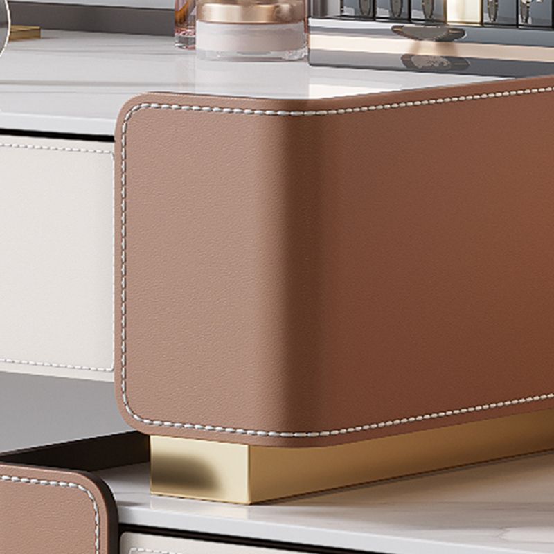 Gambe da tavolo in metallo in ardesia in ardesia bianca con 2/5 cassetti