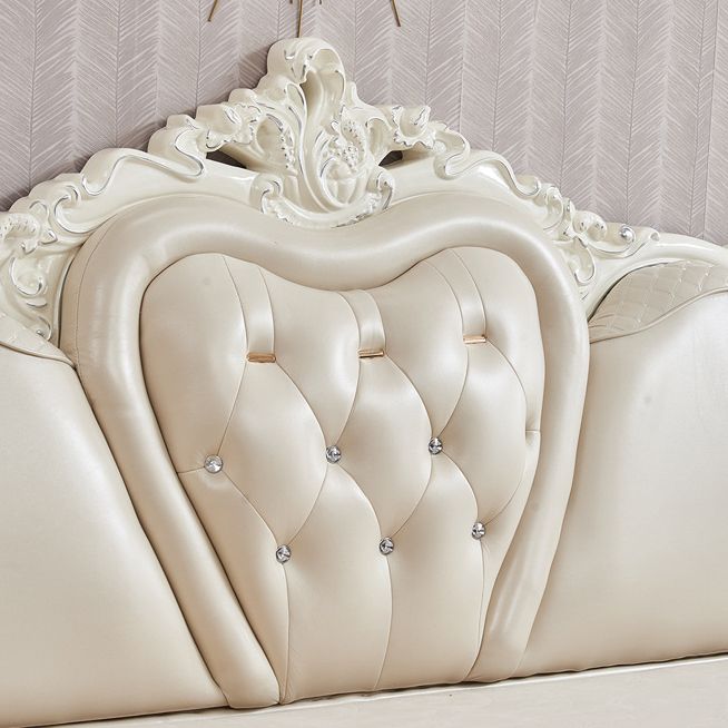 78 "de ancho Sofá de cuero de cuero de cuero seccional francés